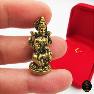 Ananta Ganesh ® เทวรูปพระแม่ลักษมี ขนาด 1" (ผ่านพิธีแล้ว) พร้อมกล่อง (เน้นเงินทองเพิ่มพูน ลูกค้ามากมาย) Ongs09 / Ongs