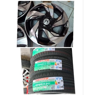 แม็ก Honda แท้ขอบ 15" รุ่น Rs  ใส่ jazz city brio freed mobilio พร้อมยางใหม่