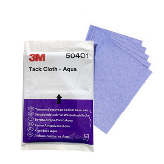 3M 50401 ผ้าเหนียวสำหรับสีสูตรน้ำ (10ผืน/แพ็ค) Tack Cloth Aqua for Water Based Paint No Adhesive Lint and Silicon
