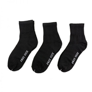 ถุงเท้าสปอร์ต สีดำ(ป้ายส้ม)(12คู่)  ถุงเท้าทำงาน (SA-03)