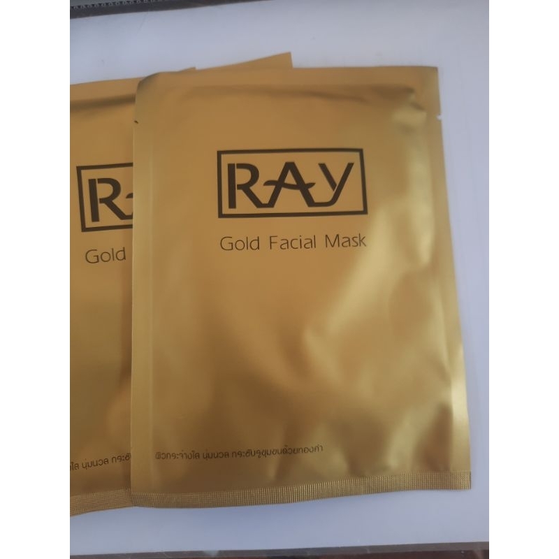 มาส์กหน้าเรย์โกล์ด เฟเซียล มาส์ก Ray gold facial mask Shopee Thailand