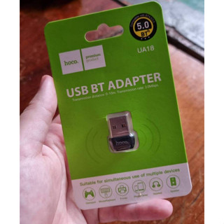 ส่งจากไทย Hoco UA18 ตัวรับสัญญาณบูลทูธ USB Bluetooth Transmitter V5.0 Portable Adapter ใช้กับอุปกรณ์ที่ไม่มีสัญญาณบูลทูธ