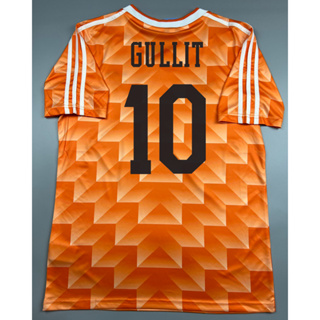 เสื้อบอล ย้อนยุค ทีมชาติ ฮอลแลนด์ 1988 เหย้า Retro Holland Netherlands Home พร้อมเบอร์ชื่อ 10 GULLIT เรโทร คลาสสิค