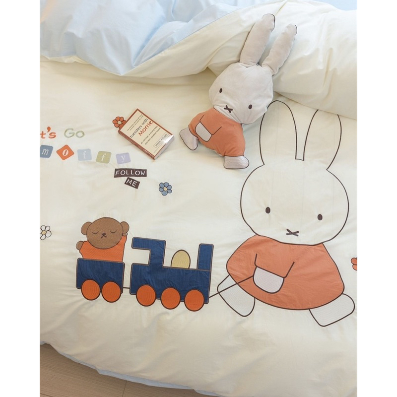 เก็บโค้ดหน้าร้าน-pre-order-ชุดเครื่องนอน-ผ้าปูที่นอนลายกระต่าย-miffy-แถมตุ๊กตา-0996