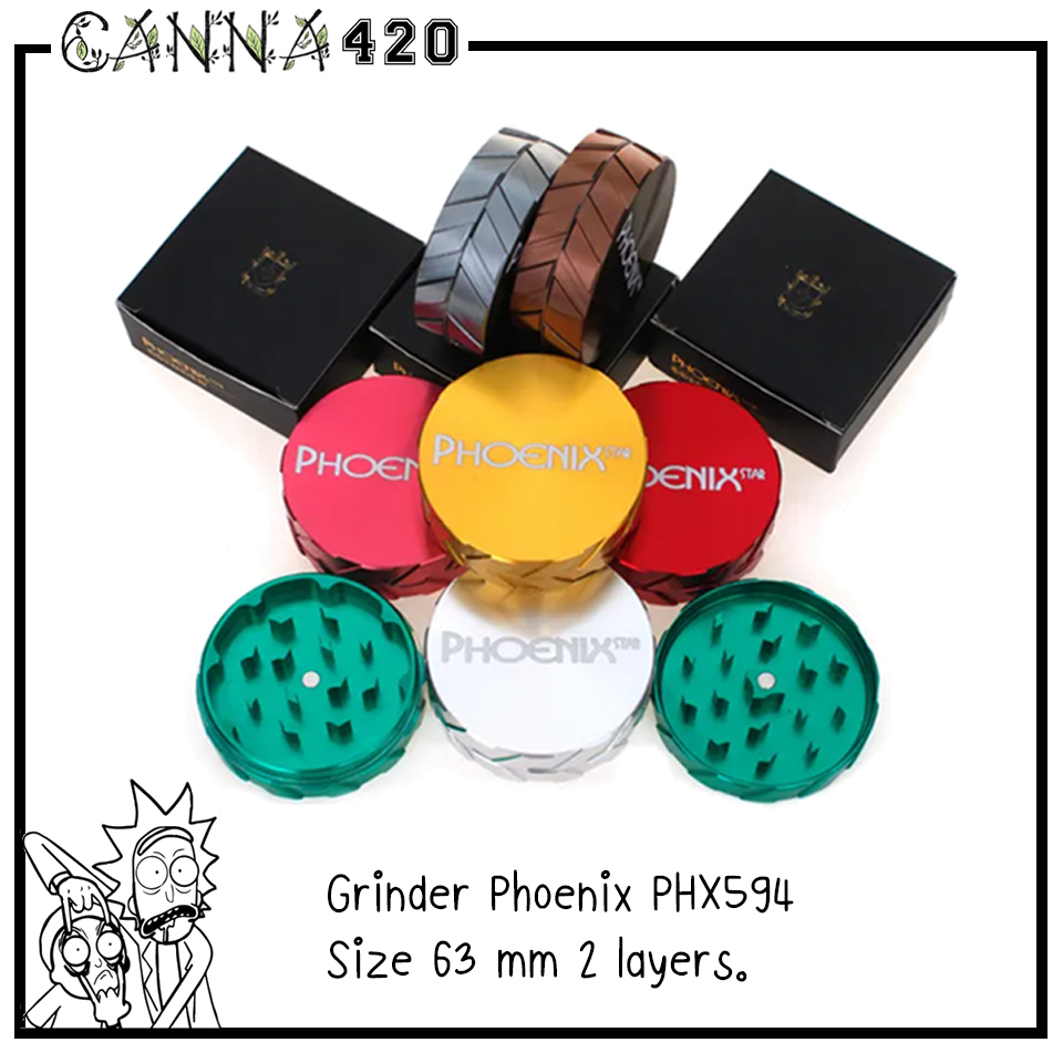 phoenix-grinder-phx594-เครื่องบด-ที่บดสมุนไพร-เครื่องบดสมุนไพร-ขนาด-63mm-2-layers-หรือ-2-ชั้น