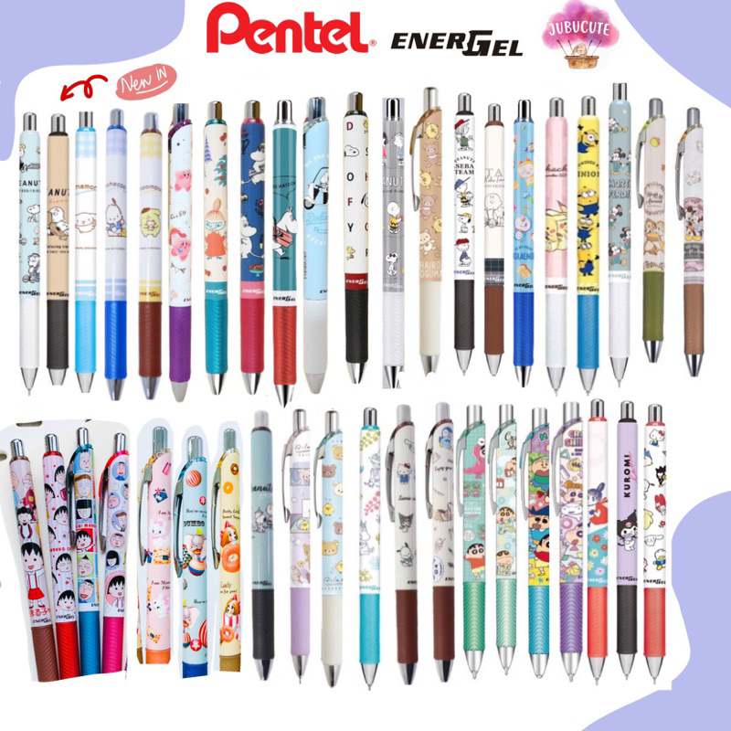 ภาพหน้าปกสินค้าปากกา Pentel energel พร้อมส่ง แท้ 100%   Pentel ปากกาเจล limited edition sanrio disney ร้านjubucute จากร้าน jubucute บน Shopee