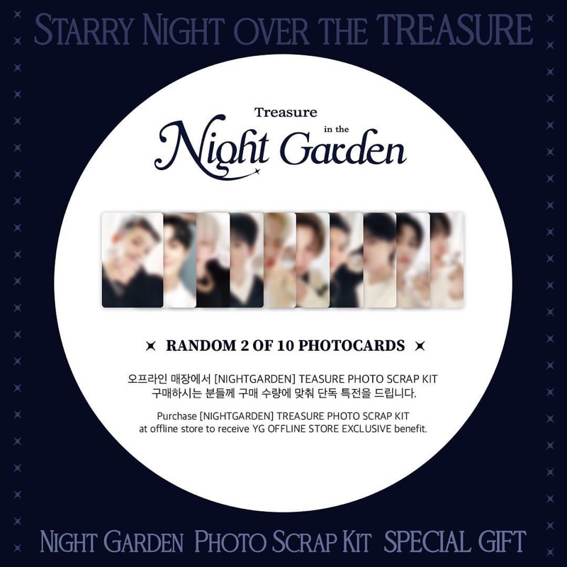 พร้อมส่ง] TREASURE NIGHT GARDEN PHOTO SCRAP KIT NIGHTGARDEN