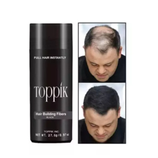 TOPPIK ผงไฟเบอร์สีดำ ปิดผมบาง หัวล้าน ผมบาง ขนาด 27.5 กรัม - สีดำ Toppik Hair Building Fiber Toppik