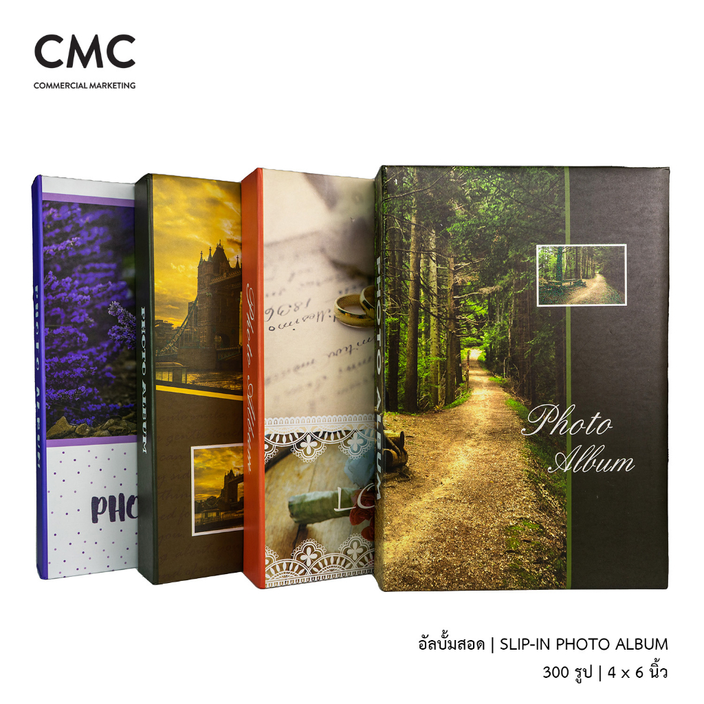 ภาพหน้าปกสินค้าCMC อัลบั้มรูป แบบสอด 300 รูป ขนาด 4x6 (4R) CMC Slip-in Photo Album 300 Photos 4x6 (4R)
