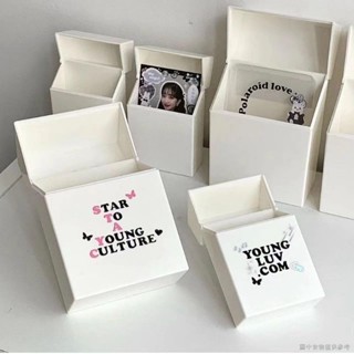 พร้อมส่ง!(เข้าเพิ่มขาวS,L)กล่องเก็บการ์ด รูปโพลารอยด์ ไอดอล ขนาด3นิ้ว