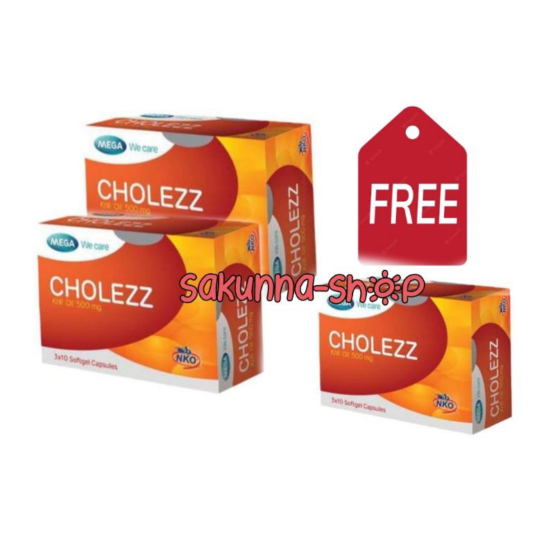 Mega We Care Cholezz (โคเลส คริลล์ออย 30 แคปซูล) ช่วยลดความเสี่ยง ไขมัน ...