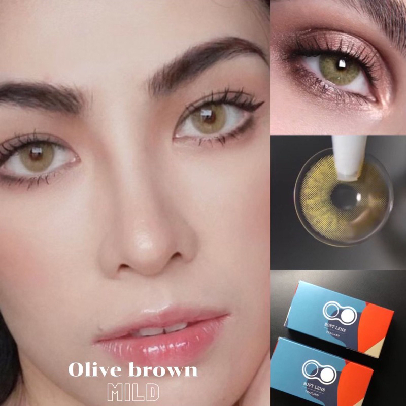 รุ่นmild-skin-brown-olive-brown-เลนส์รายปี-ดรอปสีตา2ระดับ-รุ่นขายดี-สีธรรมชาติ