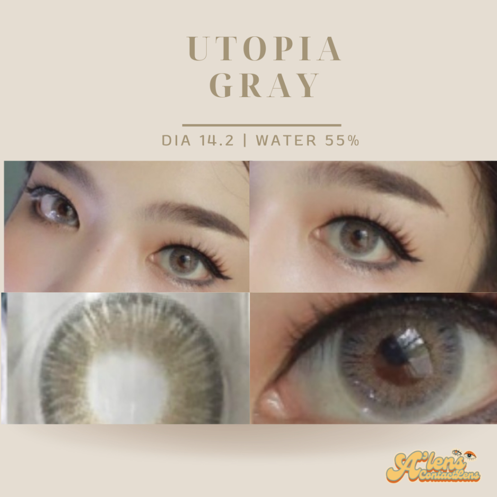 คอนแทคเลนส์รายเดือน-utopia-gray-ค่าอมน้ำ55