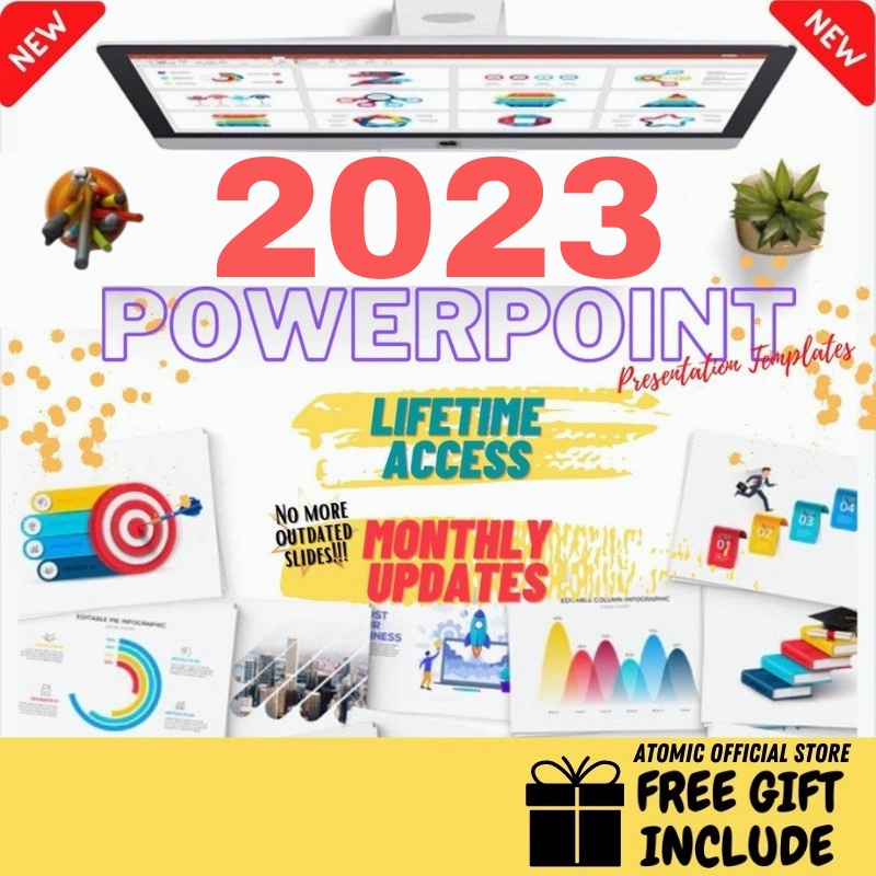 ภาพหน้าปกสินค้า100,000++ Slides Powerpoint Presentation Premium Templates Bundle 2023 Free Update Koleksi Template PowerPoint