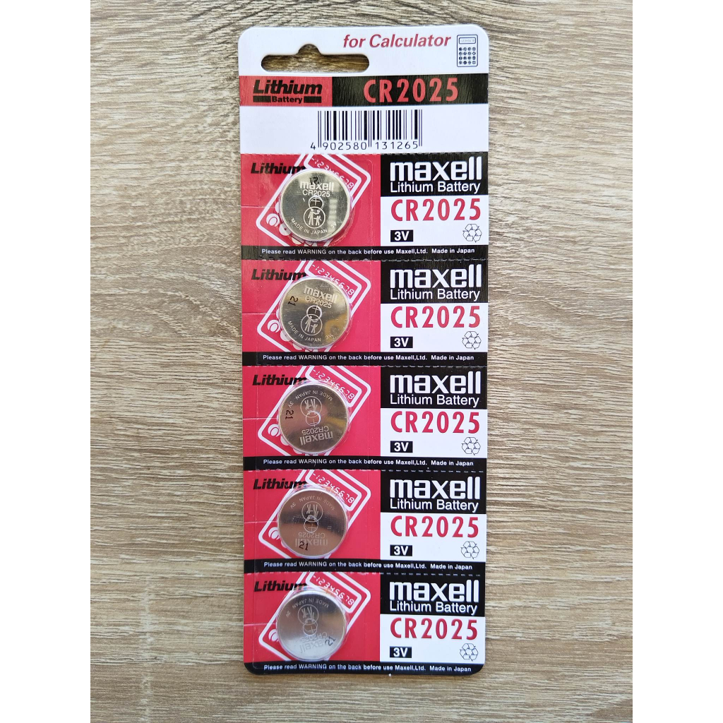 ถ่านกระดุม Maxell CR 2025 lithium battery 3V ของแท้ ไร้สารปรอท เก็บได้ ...