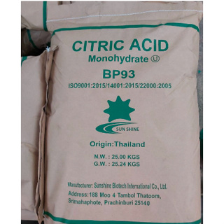 25kg กรดมะนาว Citric Acid Monohydrate-ขนาด 25 กก./ถุง"