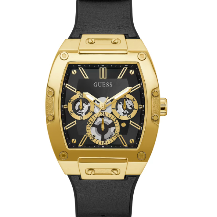 ภาพหน้าปกสินค้าGuess Men's watch Black And Gold-Tone Square Multifunction Watch GW0202G1 GW0202G4 GW0203G1 GW0032G1 43mm