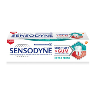 Sensodyne Sensivity&amp;Gum Exfresh100G เซ็นโซดายน์ ยาสีฟัน เซ็นซิทิวิตึ้แอนด์กัม เอ็กเฟรช 100 กรัม