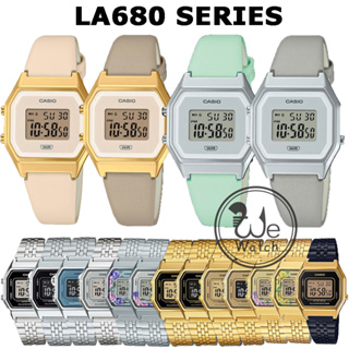 สินค้า CASIO ของแท้ 💯% รุ่น LA680WEGL LA680WEL LA680WGA LA680WA นาฬิกาผู้หญิง DIGITAL พร้อมกล่องและรับประกัน 1 ปี LA680