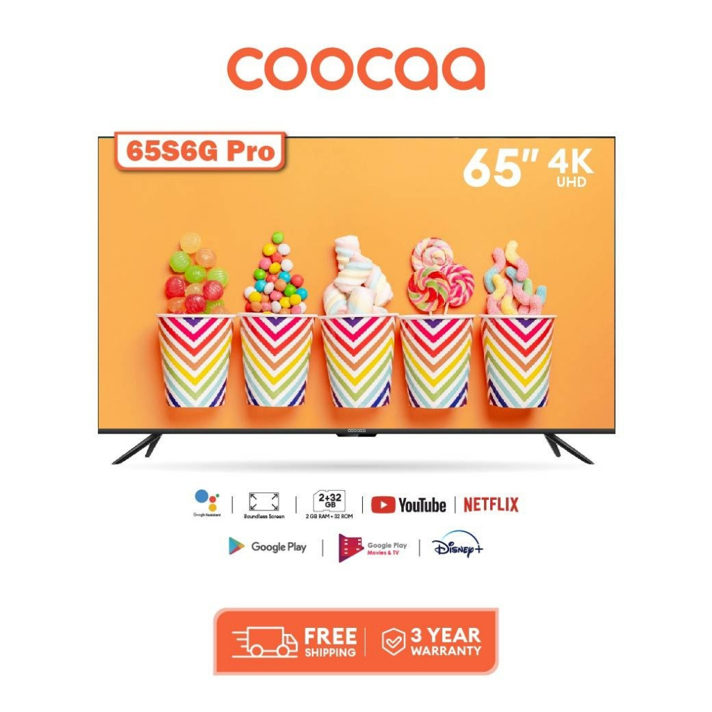 ประกัน3ปี-ส่งฟรี-coocaa-65s6g-pro-ทีวี-65นิ้ว-inch-android-tv-led-4k-uhd-รุ่น-65s6g-pro-โทรทัศน์-android10-2g-32g-hdr