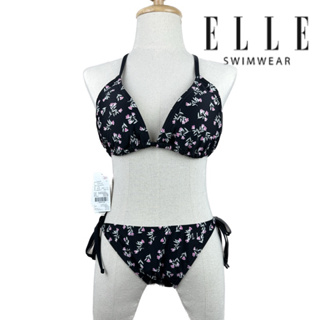 ชุดว่ายน้ำยี่ห้อ Elle แท้ bikini 2ชิ้น กัน UV ราคาเต็ม 2,100 ผ้าหนาอย่างดี มีฟองน้ำซับใน