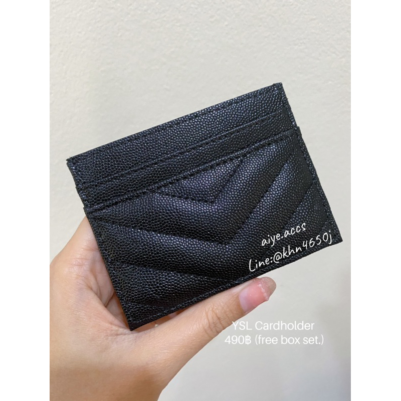 กระเป๋าใส่บัตร-cardholder-สีดำ-มีโลโก้-ฟรีเซทกล่อง