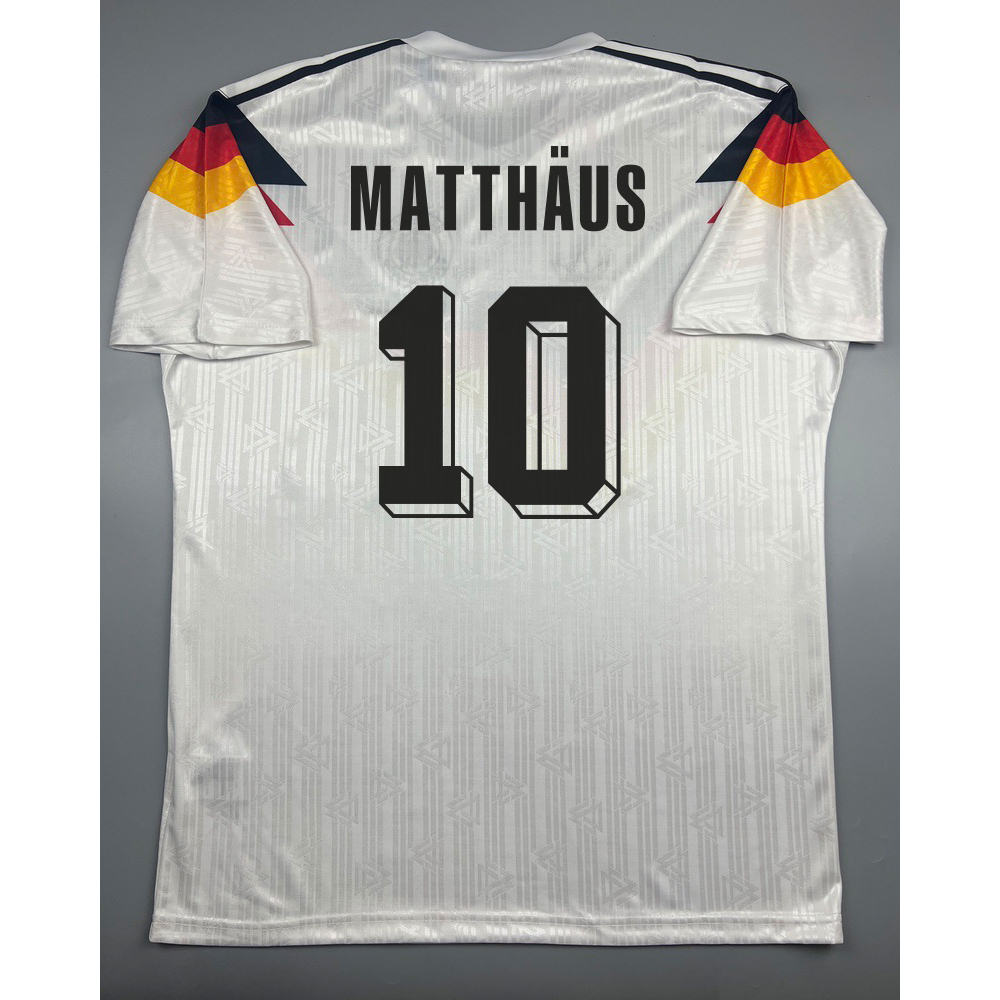 เสื้อบอล-ย้อนยุค-ทีมชาติ-เยอรมัน-1990-เหย้า-retro-germany-home-พร้อมเบอร์ชื่อ-10-matthaus-แชมป์บอลโลก