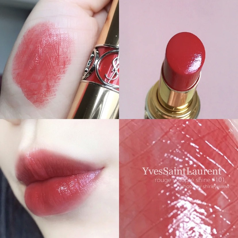 beauty-siam-แท้ทั้งร้าน-beauty-siam-แท้ทั้งร้าน-ลิปสติกตัวเทส-ปลอกขาว-ysl-rouge-volupte-shine-ขนาดจริง-สี