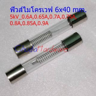 ภาพหน้าปกสินค้าฟิวส์ ไมโครเวฟ สาย กระบอกฟิวส์ Microwave Fuse 6x40mm 5kV 0.6A 0.65A 0.7A 0.75A 0.8A 0.85A 0.9A 1A #ฟิวส์ MW (1 ตัว) ที่เกี่ยวข้อง