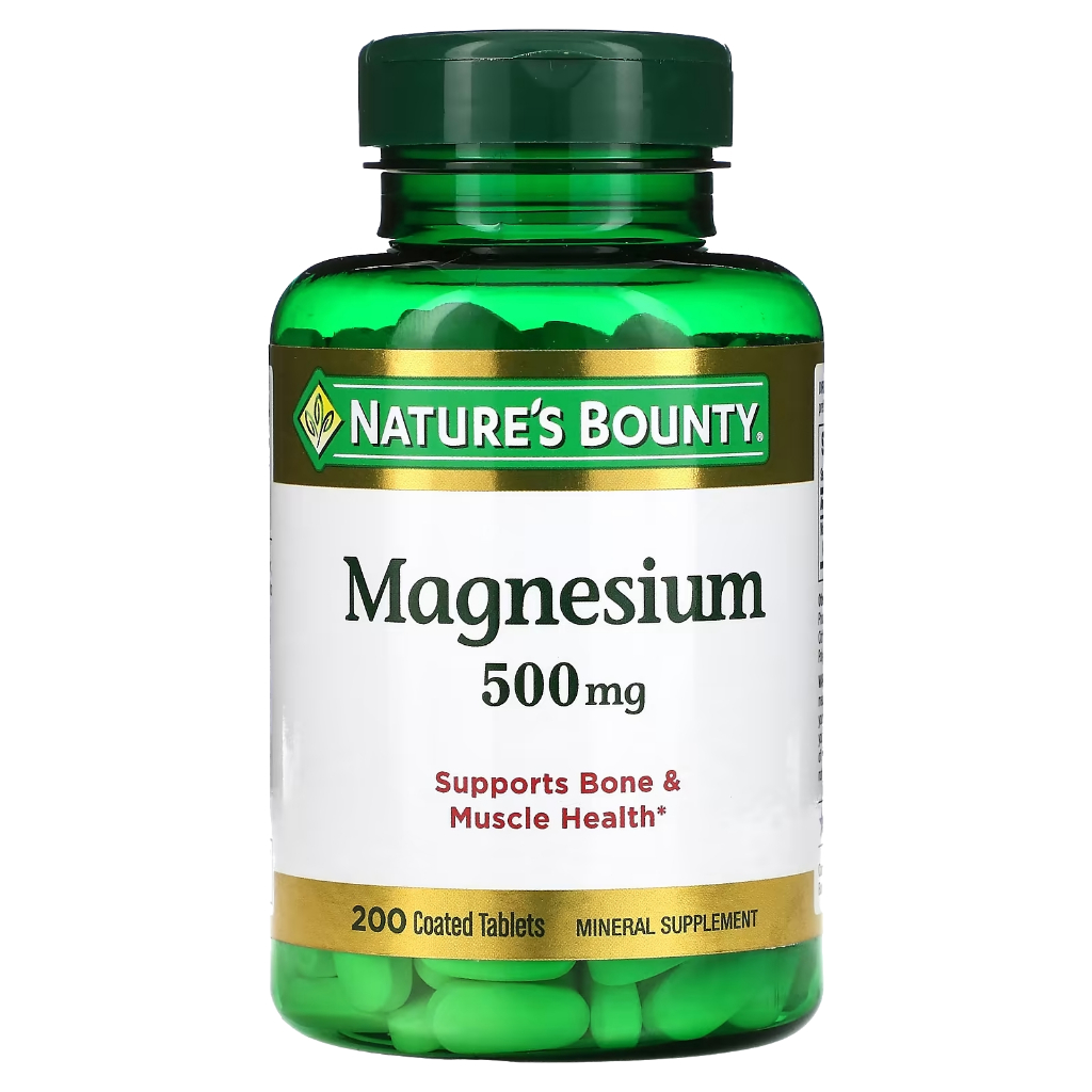 ภาพสินค้าพร้อมส่ง Nature's Bounty, Magnesium, 500 mg, 200 Coated Tablets แมกนีเซียม จากร้าน beevivace บน Shopee ภาพที่ 1