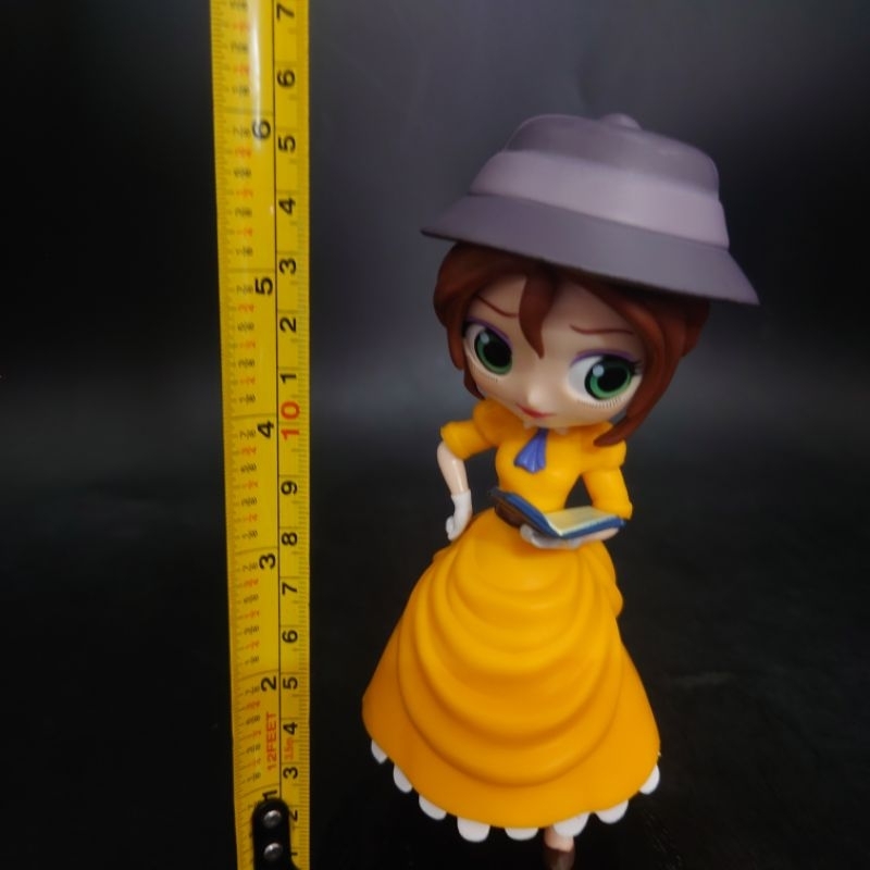 โมเดล-เจ้าหญิง-เบล-สวมหมวก-qposket-สูงประมาณ-16-cm-เป็น-version-ผมสั้น-ชุดเหลือง-น่ารักมาก-ราคาถูก