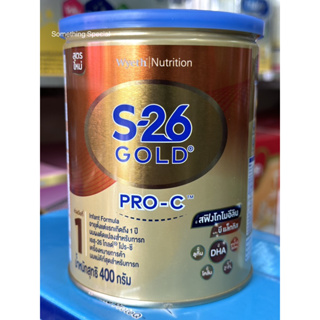 สินค้า S-26 Gold SMA PRO-C™ (Formula 1)  เอส-26 โกลด์ เอส เอ็ม เอ โปรซี ขนาด 400 กรัม 1 กระป๋อง นมสำหรับเด็กผ่าคลอด