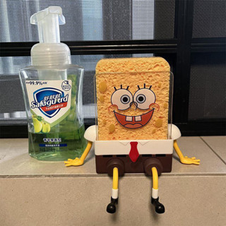 พร้อมส่ง🩷ที่วางฟองน้ำล้างจาน ที่เก็บฟองน้ำ #spongebob น่ารัก ติดผนังได้หรือวางได้