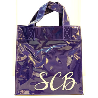 💜💜💜SCB กระเป๋าหนัง สีม่วง เงางาม : SCB EXCLUSIVE💜💜ของพรีเมี่ยมธนาคาร💜