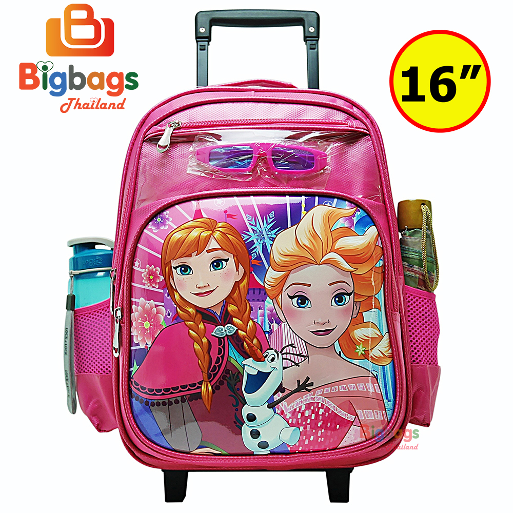 bigbagsthailand-กระเป๋านักเรียน-กระเป๋าเป้-กระเป๋าล้อลากเด็ก-wheal-16-นิ้ว-และ-13-นิ้ว-รุ่น-princess-pink