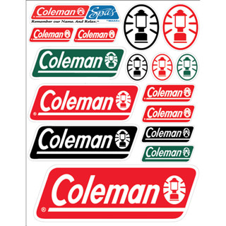 coleman สติ๊กเกอร์ PVC แคมป์ปิ้ง ไดคัท Sticker Camping ขนาด 22cm x 28cm จำนวน 1 ชื้น ติดกระเป๋า ติดแลปท็อป อื่นๆ