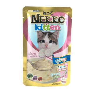 อาหารแมว Nekko รสทูน่ามูส 70 g x 12 ซอง