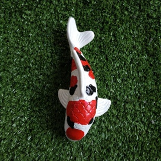 ตุ๊กตาปลาคาร์ฟเรซิ่น | 15 ซม. เสริมฮวงจุ้ย เรียกทรัพย์เข้าบ้าน ตกแต่งบ้าน,บ่อปลา,ตู้ปลา