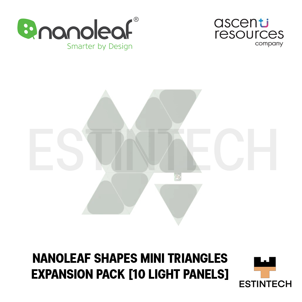 light-ระบบไฟ-nanoleaf-shapes-mini-triangles-expansion-pack-10-light-panels-ของใหม่ประกัน-2ปี
