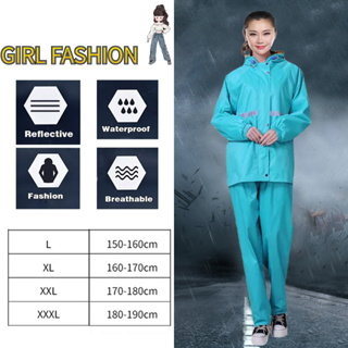 ภาพหน้าปกสินค้า【ใหม่】เสื้อ กันฝน Raincoat suit เสื้อกันฝนมอเตอร์ไซค์ผู้ชายผู้หญิง แบบหนา แยกส่วน เสื้อและกางเกง ใช้งานได้ดี fashion ที่เกี่ยวข้อง