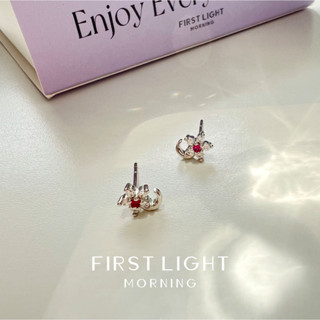 First Light Morning : Luna Earrings ต่างหูแป้น ต่างหูคริสตัล ต่างหู ต่างหูติดหู ต่างหูแฟชั่น