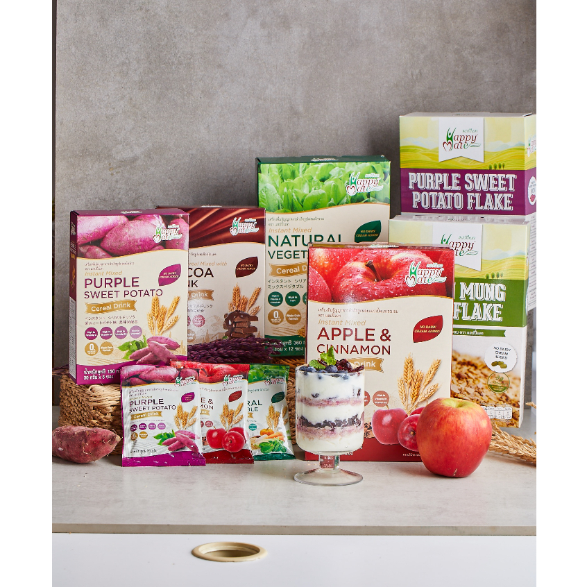 ภาพหน้าปกสินค้าHappyMate Cereal มี 4 รสชาติให้เลือก (ไม่มีครีมเทียม และไขมันทรานส์) จากร้าน happy_healthy บน Shopee