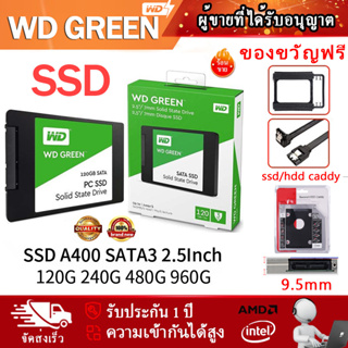 【จัดส่งในพื้นที่】WD GREEN SSD 120GB 240GB 480GB SATA 3 2.5" 500r/450w MB/s เอสเอสดี for notebook รับประกัน 3 ปี