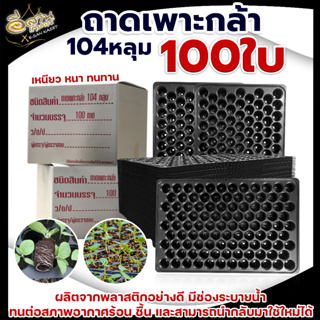 (ยกลัง100ใบ) ถาดเพาะกล้า104 หลุม ถาดเพาะกล้า หนา ทนทาน ใช้เพาะปลูกได้หลายรุ่น เพาะต้นกล้า ถาดเพาะกล้า ถาดเพาะต้นอ่อน ถาด