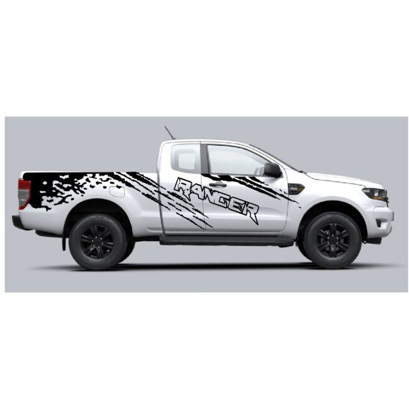 สติกเกอร์ลายโคลนสาด-ford-ranger-สติกเกอร์ลายโคลนสาด-ford-anger-รุ่นตัวหนังสือโปร่ง