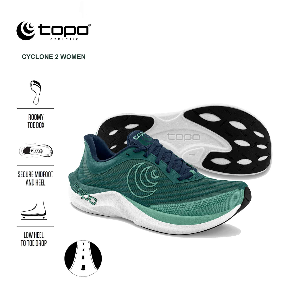 TOPO ATHLETIC ROAD CYCLONE 2 WOMEN'S RUNNING SHOES รองเท้ากีฬาวิ่งถนน ...