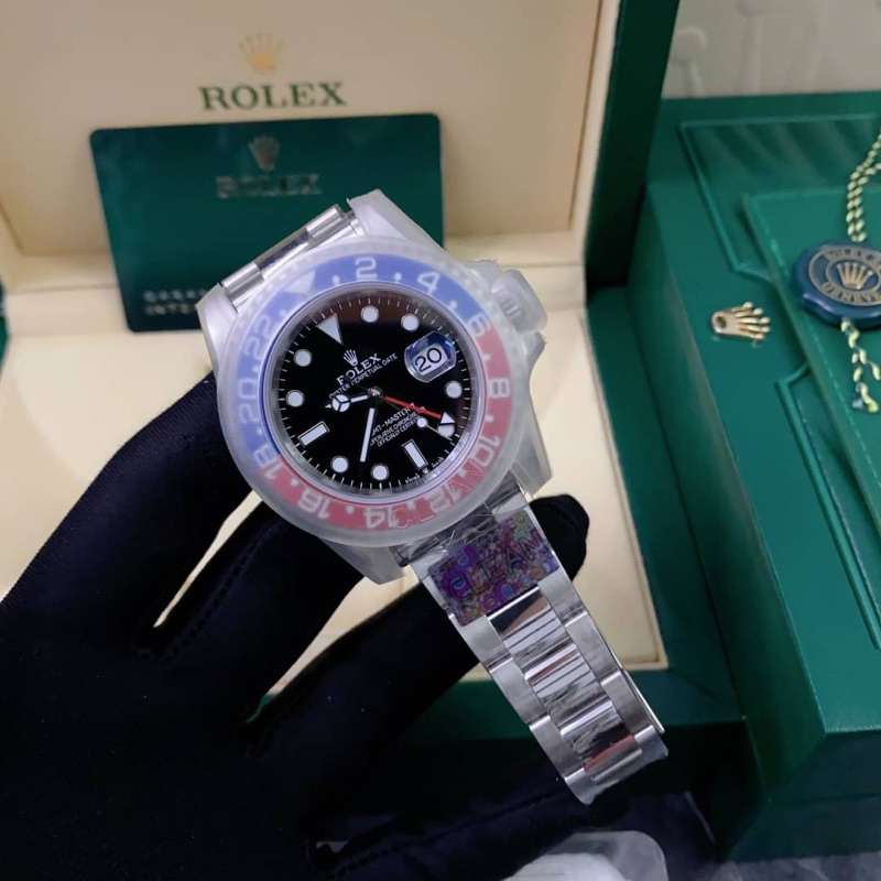 นาฬิกา-rolex-gmt-swiss-โรงงาน-clean-เครื่อง-eta-งานสวย-ใส่สลับแท้ได้ครับ