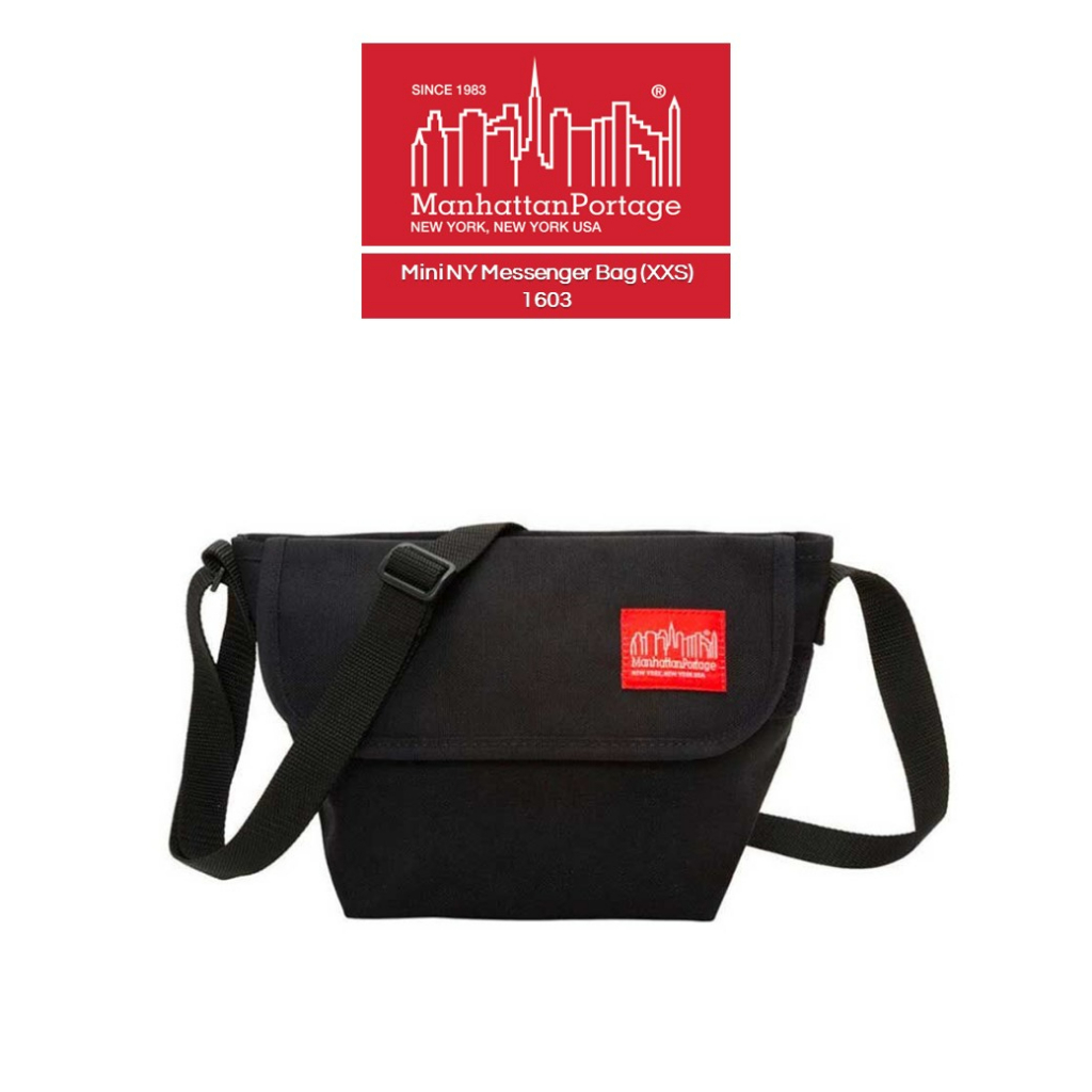 Manhattan Portage RED LABEL Mini NY Messenger Bag XXS Black 1603