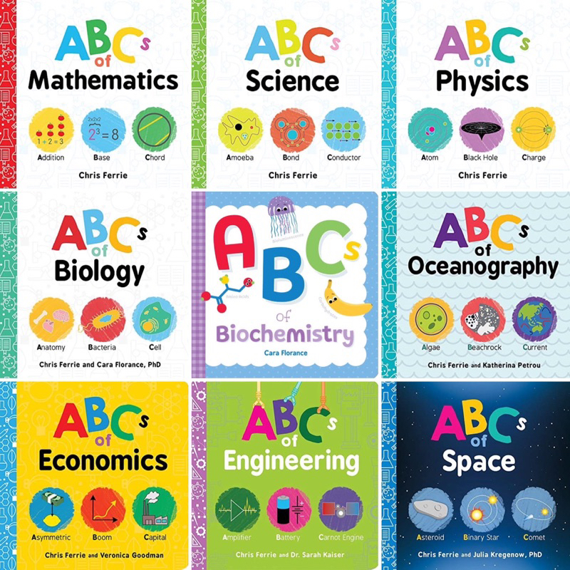 หนังสือเด็ก-baby-university-abcs-of-economics-engineering-mathematics-physics-science-for-babies-abc-stem-board-book