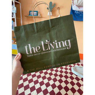 ถุงกระดาษคราฟห้าง ไซต์ใหญ่(L) The Living homedecor • The Mall Emporium Paragon